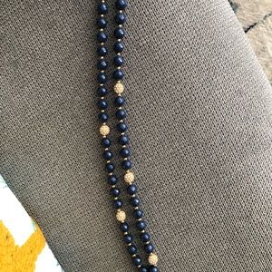 Kate Spade Navy and pavè beaded necklace